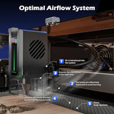 Genmitsu L8 Laser Engraver, 40W Power Output Laser Cutter Built-in Acrylic Enclosure with Vent, 40,000mm/min All-in-one Laser Engraving Machine Air Assist Pump, Honeycomb, Camera, Laser Safety Class 1 Genmitsu