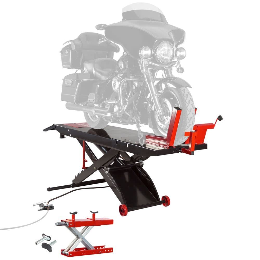 Black Widow BW-PROLIFT-HD Pneumatic ProLift Motorcycle Scissor Lift Table Black Widow