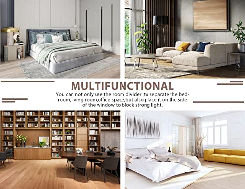 3 Panel Room Divider, Folding Portable Office Walls Dividers with Metal Frame Privacy Screen for Home Office Dorm Separation，Fabric Room Dividers，Room Dividers and Folding Privacy Screens，Beige Ckofgdsue