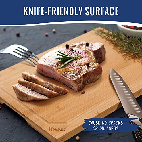 Hiware 4-Piece Extra Large Bamboo Cutting Boards Set - Thumbnail 5