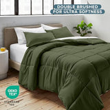 Bare Home Comforter Set - Ultra-Soft - Goose Down Alternative - Premium 1800 Series - All Season Warmth (Twin/Twin XL, Cypress Green) Bare Home