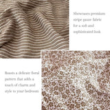Queen Comforter Set - 7 Pieces Dark Brown Gauze Muslin Bedding Sets for All Seasons, Lightweight Breathable Bed in a Bag Queen with Revesible Farmhouse Comforter, Sheets, Pillowcases & Shams BLOOMHAVEN