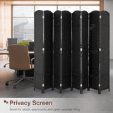 Room Divider 8 Panel 5.6 FT Tall Privacy Screen Waterproof Wood Frame Partition Room Dividers and Folding Privacy Screens Freestanding Wall Divider Indoor and Outdoor for Portable Room Separation PayLessHere