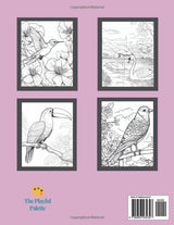 Birds of Nature Coloring Book for Teens and Adults: For Bird Lovers to Relieve Stress and Feel Zen Majosta