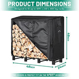 Himal Log Rack Cover Waterproof Firewood Cover Fit 4FT Wood Rack Himal Outdoors