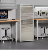Heavy Duty Metal Storage Cabinet, Tall Garage Locker with Lock (24" W x 18" D x 66" H) Generic