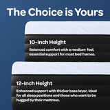 OhGeni 10 Inch King Size Mattress, Cooling Gel Memory Foam Bed Mattresses in a Box, Cool Touch Surface, Medium Feel，Ergonomic Support & Pressure Relief, CertiPUR-US Certified Foam, Designed in USA OhGeni