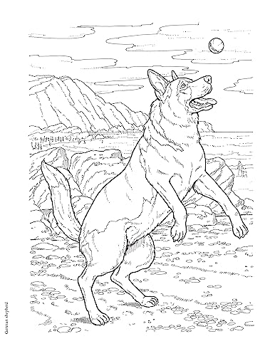 Creative Haven The Dog Lovers' Coloring Book (Adult Coloring Books: Pets) WoodArtSupply