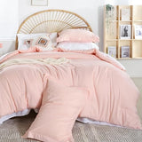 weigelia Twin Comforter Set 5 Pieces Pink Comforter Set Soft Blush Pink Bed Set Twin Bedding Set for Girls with Comforters, Flat & Fitted Sheets, Pillowcases & Shams weigelia