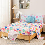 A Nice Night Full Size Bed in A Bag Bow Comforter Set for Kids,Quilt Bedding Set with Bowknot & Chic Polka Dot Pattern,Blue Background Room Decor for Girls A Nice Night