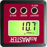 Calculated Industries 7434 AccuMASTER 2-in 1 Magnetic Digital Level and Angle Finder Certified IP54 Dust and Water Resistant,Red Brick Maroon Calculated Industries