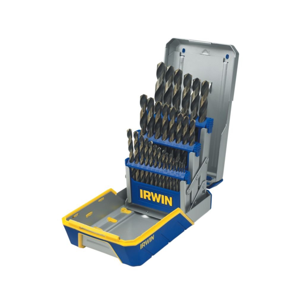 Irwin Tools IRWIN Drill Bit Set, High-Speed Steel, 29-Piece (3018005) IRWIN