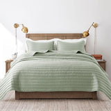 ROARINGWILD Sage Green Twin Size Quilt Bedding Sets with 1 Pillow Sham, Lightweight Soft Bedspread Coverlet, Quilted Blanket Thin Comforter Bed Cover for All Season, 2 Pieces, 68x90 inches ROARINGWILD