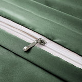 Ersmak 6 Pieces Satin Duvet Cover King Size Luxury Silky Bedding Duvet Cover Set with 1 Soft Duvet Cover, 4 King Pillowcases and 1 Body Pillowcase, Emerald Green Ersmak