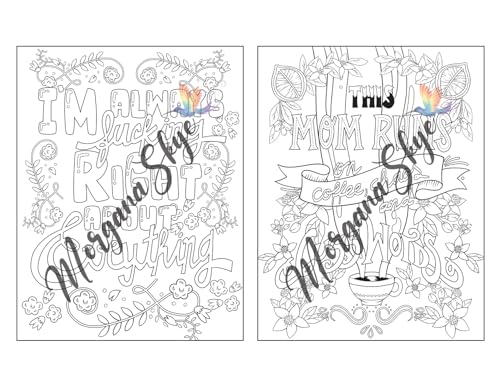 Swear Word Coloring Book for Moms: Motivational Quotes and Doodle Therapy for Stressed Out Moms Who Deserve a Break (and a Glass of Wine!) WoodArtSupply