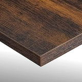 Bestier Small Rectangular Office Writing Computer Workstation Vanity Makeup Desk Minimal Elegant Simple Style with 2 Large Drawers, Rustic Brown Bestier