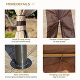 Outsunny 10' x 12' Outdoor Gazebo, Patio Gazebo Canopy Shelter w/Double Vented Roof, Zippered Mesh Sidewalls, Solid Steel Frame, Beige Outsunny