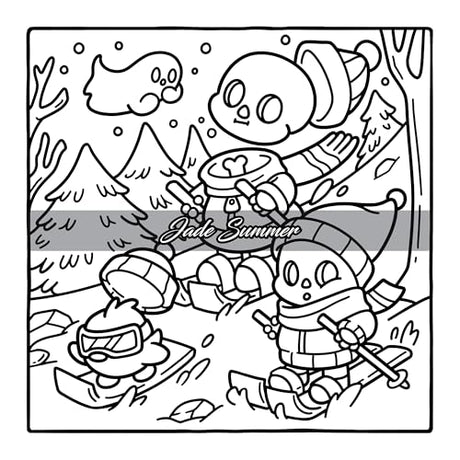 Spooky Christmas: Cute Coloring Book for Adults and Teens with Adorable Characters and Cozy Holiday Scenes for Relaxation (Comfy and Cozy Coloring Books) WoodArtSupply