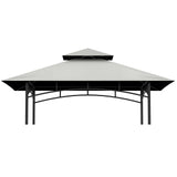 COVBOARD Grill Gazebo Replacement Top, 5 * 8 Outdoor BBQ Gazebo Top Cover, Double Layer BBQ Gazebo Top Canopy for Model #L-GG001PST-F(Gary) COVBOARD