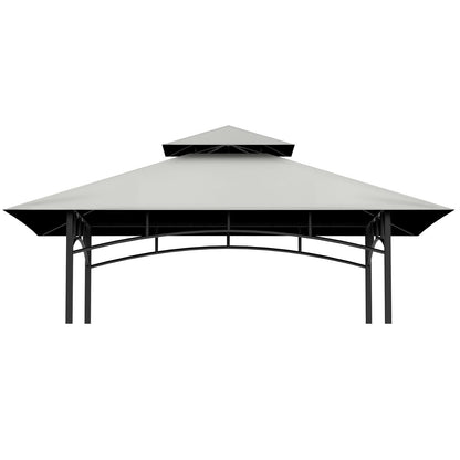 COVBOARD Grill Gazebo Replacement Top, 5 * 8 Outdoor BBQ Gazebo Top Cover, Double Layer BBQ Gazebo Top Canopy for Model #L-GG001PST-F(Gary)