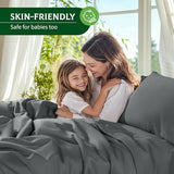 SONORO KATE 100% Viscose Derived from Bamboo_, Extra Deep Pocket up to 18"-24",Ultra Soft & Cooling Sheets for Hot Sleepers, Hotel Luxury Silky Bed Sheets (Dark Grey,King) SONORO KATE