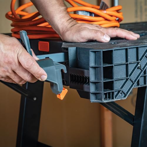 Klein Tools 54410MB MODbox Work Bench, Folding Work Table, Portable Workstation, 1000-Pound Capacity, Compatible with MODbox Rail System Klein Tools