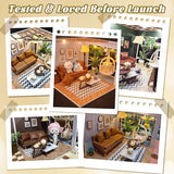 Flever DIY Miniature House Kit, Tiny Home Kit with LED Light, Mini House Build Craft Kits for Adults and Teens, Home Decor Creative Gift for Family/Friends(Warm Moment)