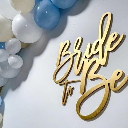 Bride to Be Wooden Sign for Backdrop- Custom Engagement Party Decorations, Bridal Shower Sign- Personalized Wooden Name Sign- MDF- Available in 16” & 23” (20" W x 23" H) - WoodArtSupply