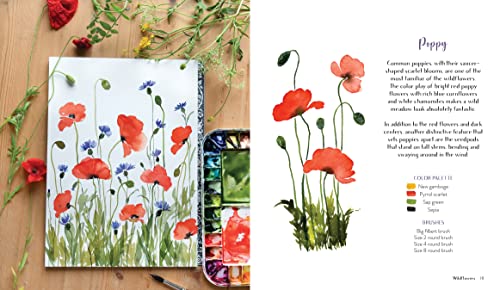 Wildflower Watercolor: The Beginner’s Guide to Painting Beautiful Florals WoodArtSupply