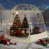 TABU Pop Up Bubble Tent for 12-14 Person, 12×12ft Coldproof & Windproof Outdoor Bubble Tent with Vent Windows, Large Camping Shelters for Party, Backyards, Hiking, Beige TABU