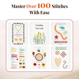 CYANFOUR 2026 New Embroidery Stitch Book Kit for Adults Beginners, Cross Stitch Kit with Step-by-Step Guide and Video, Threads and Needles, Portable Crafts Gift for Adults