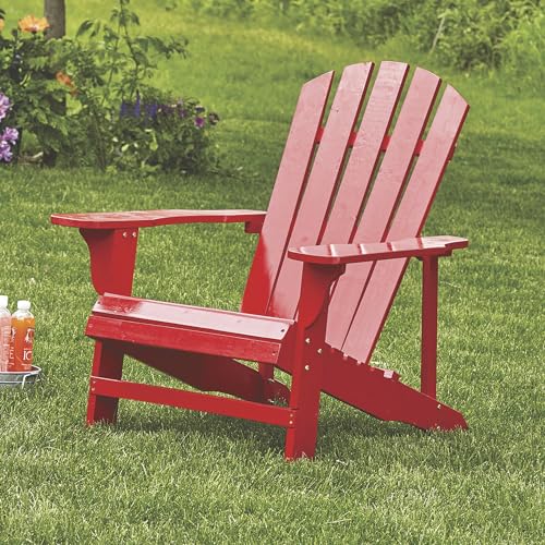 Leigh Country Red Adirondack Chair for Patio, Deck or Yard Leigh Country