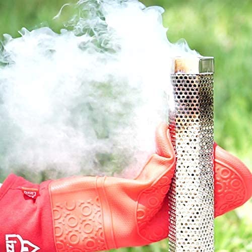 LIZZQ Premium Pellet Smoker Tube 12 inches - 5 Hours of Billowing Smoke - Hot or Cold Smoking - for Any Grill or Smoker - An Easy and Safe Way to Provide Smoking - Free eBook Grilling Ideas & Recipes LIZZQ