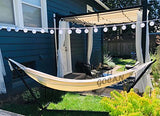 GOCAN Brazilian Double Hammock 2 Person 330X150cm Load 500Pound Cotton Hammock for Patio Porch Garden Backyard Lounging Outdoor and Indoor (Beige) GOCAN