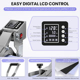 AKEYDIY Heat Press, 15x15 Slide Out Heat Press Machine for T Shirts, Digital Clamshell Heat Transfer Machine for Sublimation, Industrial Shirt Printer for Canvas, Pillows, Coasters, Puzzles (Purple) AKEYDIY