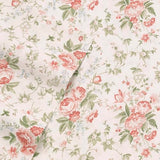 Laura Ashley - Queen Sheet Set, Buttery-Soft Bed Sheets with a Naturally Silky Smooth Cotton Sateen Lightweight Feel - Matching Pillowcases & Fitted Sheet (Lilian Coral) Laura Ashley