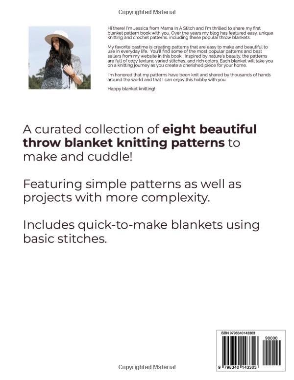 Modern + Cozy Knit Blankets: Collection of 8 Popular Blanket Knitting Patterns WoodArtSupply
