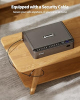 BILLCONCH Smart Gun Safe with Security Cable - Biometric Gun Safe for Handgun 4 Ways Quick Access with Fingerprint/Keypad/Key/APP Lock Pistol Safe for Nightstand Bedside Home Car with LCD/Voice Guide BILLCONCH