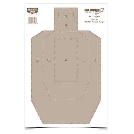 Birchwood Casey Eze-Scorer BC27 IPSC Practice Target (Per 10), 12 x 18-Inch Birchwood Casey