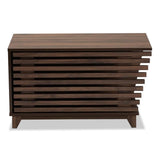 Baxton Studio Eckhart Modern and Contemporary Walnut Brown Finished Wood Cat Litter Box Cover House Baxton Studio