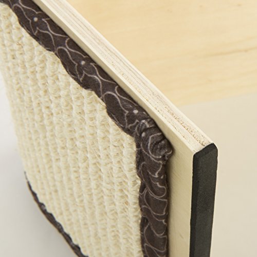SmartyKat Sisal Angle Ramp Cat Scratcher for Indoor Cats & Kittens, Durable Sisal & Wood Scratching Pad, Includes Catnip, Gray/Taupe SmartyKat