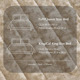 EVERGRACE Velvet Quilt Set Queen Size, Luxurious Soft Striped Channel Bedding Set, Lightweight Velvet Comforter for All Season, Oversized Bedspread Coverlet with 2 Matching Shams, Beige Taupe EVERGRACE