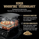 Ninja Woodfire Outdoor Pizza Oven, 8-in-1 Portable Electric Roaster Oven, Heats up to 700°F, 5 Artisan Pizza Settings, Integrated BBQ Smoker Box, Includes Flavored Wood Pellets, Terracotta Red Ninja