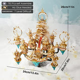 Piececool 3D Metal Asian Puzzles Model Kits- LINGXIAO Palace Metal Building Kits for Adults, Brain Teaser Puzzle DIY Handcraft Best Gifts for Man Woman Family