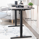 VIVO Electric Single Motor Standing Desk Frame for 41 to 74 in Table Tops, Memory Height Adjustment, Frame Only, Black, DESK-E151EB VIVO