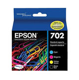 EPSON 702 DURABrite Ultra Ink Standard Capacity Black & Color Cartridge Combo Pack (T702120-BCS) Works with WorkForce Pro WF-3720, WF-3730, WF-3733 Epson