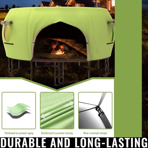 Gardenature 14FT Trampoline Tent for Kids(Tent Only),Fit for 8 Curved Poles Round Trampoline, Trampolien Shade Cover, Trampolien Accessories,Anti-Tear, Green Gardenature