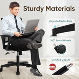 ETONEX Office Chair with Ergonomic Mid Back Cushion Lumbar Support Adjustable Swivel Rolling Computer Gaming Desk Chair Comfy Mesh Seat Wheels Home Executive Use (1, All Black) ETONEX