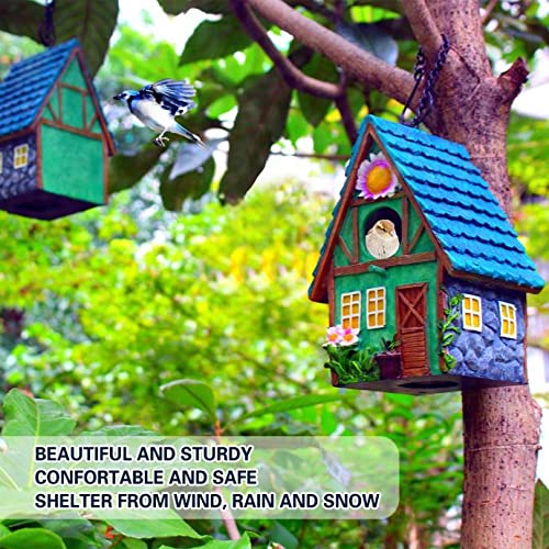 Bird Houses for Outside Clearance Hanging Birdhouses for Outdoors Bluebird Houses for Outside Nesting Box for Bird Lovers Tree Swallow Bird Finch Wild Birds Wren Chickadee1 ZLSZTMI
