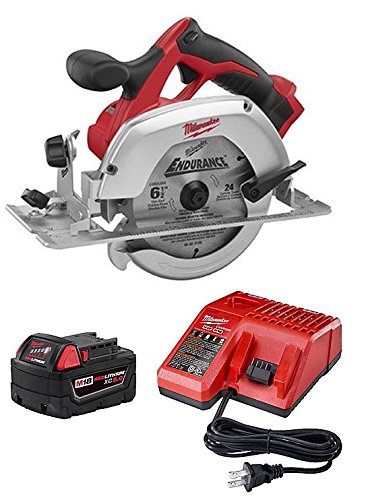 Milwaukee 2630-20 18-Volt 6-1/2-Inch Circular Saw, Includes Milwaukee M18 XC High Capacity REDLITHIUM™ Battery and Charger Milwaukee